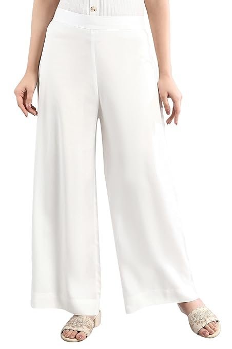 61TNdBdYq6S._SY679_ Strechable Palazzo Slim Fit Pants for Women | Ankle Length Palazzo Pants for Women - Image 1