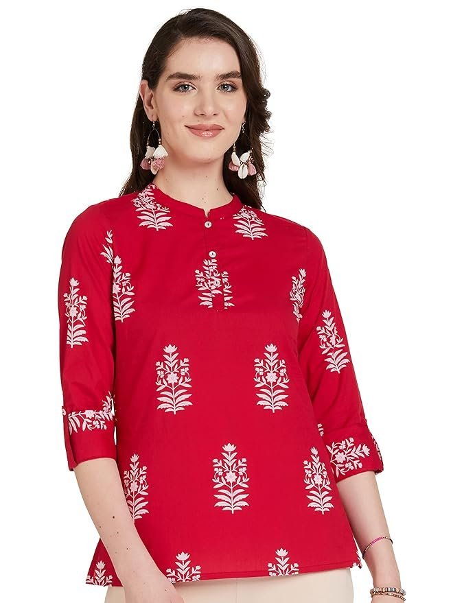 81IeAvggIIL._SY879_ Women Cotton Kurta - Image 1