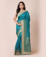 Women Zari Woven Saree with Embroidered Border